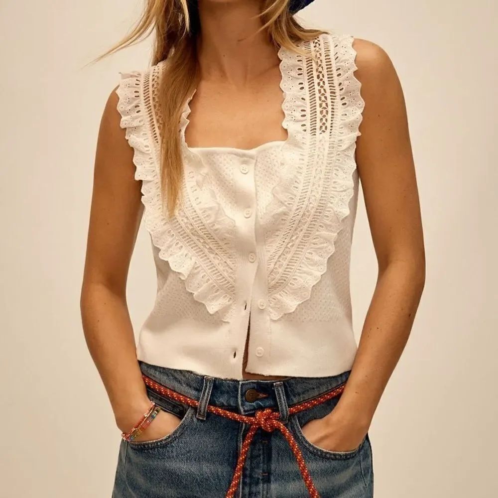 Pilcro Crafted Bib Sweater Tank